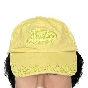 Justin Boots Tribal Flame Rhinestone Velcro Back Cap